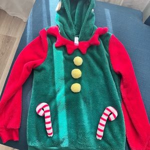 Kids medium ugly Christmas sweater (7-9) elf costume